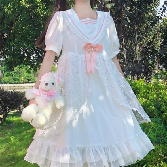 Dresses & Skirts - Japanese Lolita Style Women White Princess Dress